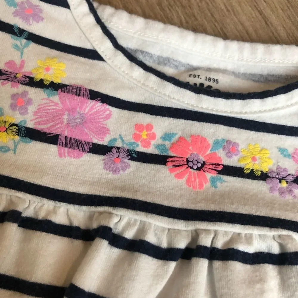 OSHKOSH B’GOSH Striped Dress with Flutter Sleeves